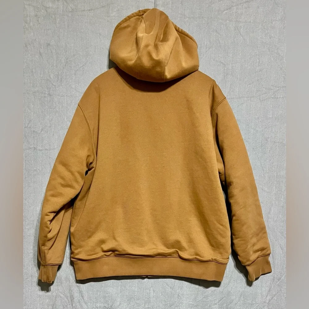 Dickies Workwear‎ Men's Tan Zip-Up Fleece Sweater Jacket Sherpa Lined 2XL